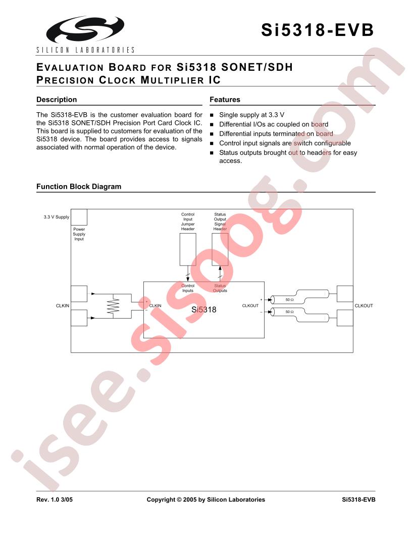 SI5318-EVB