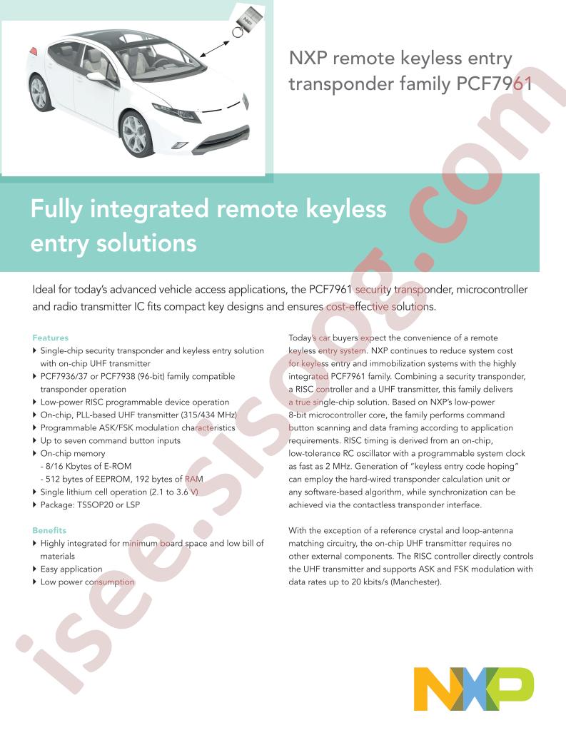 PCF7961 Leaflet