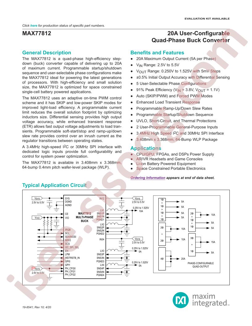 MAX77812 Datasheet