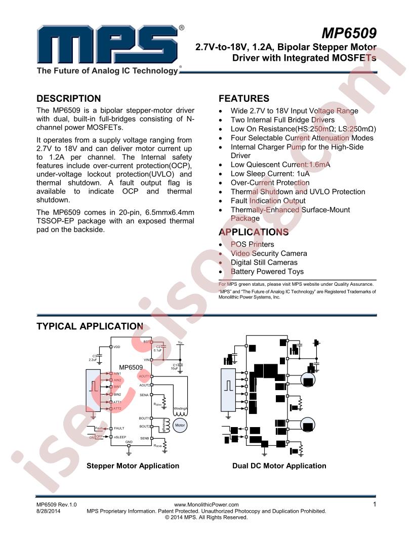 MP6509 Datasheet