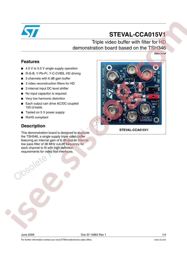 STEVAL-CCA015V1 Data Brief