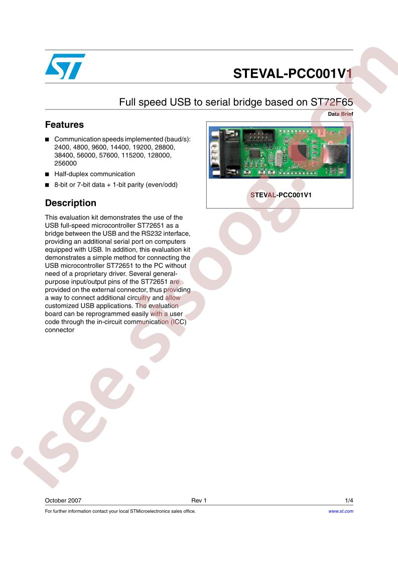 STEVAL-PCC010V1 Data Brief