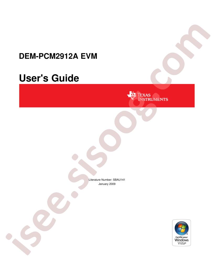 DEM-PCM2912A EVM Guide