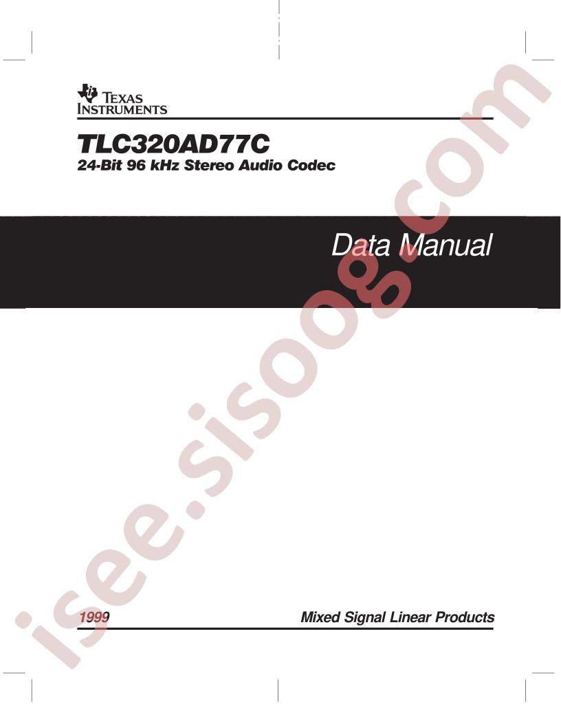 TLC320AD77C Data Manual