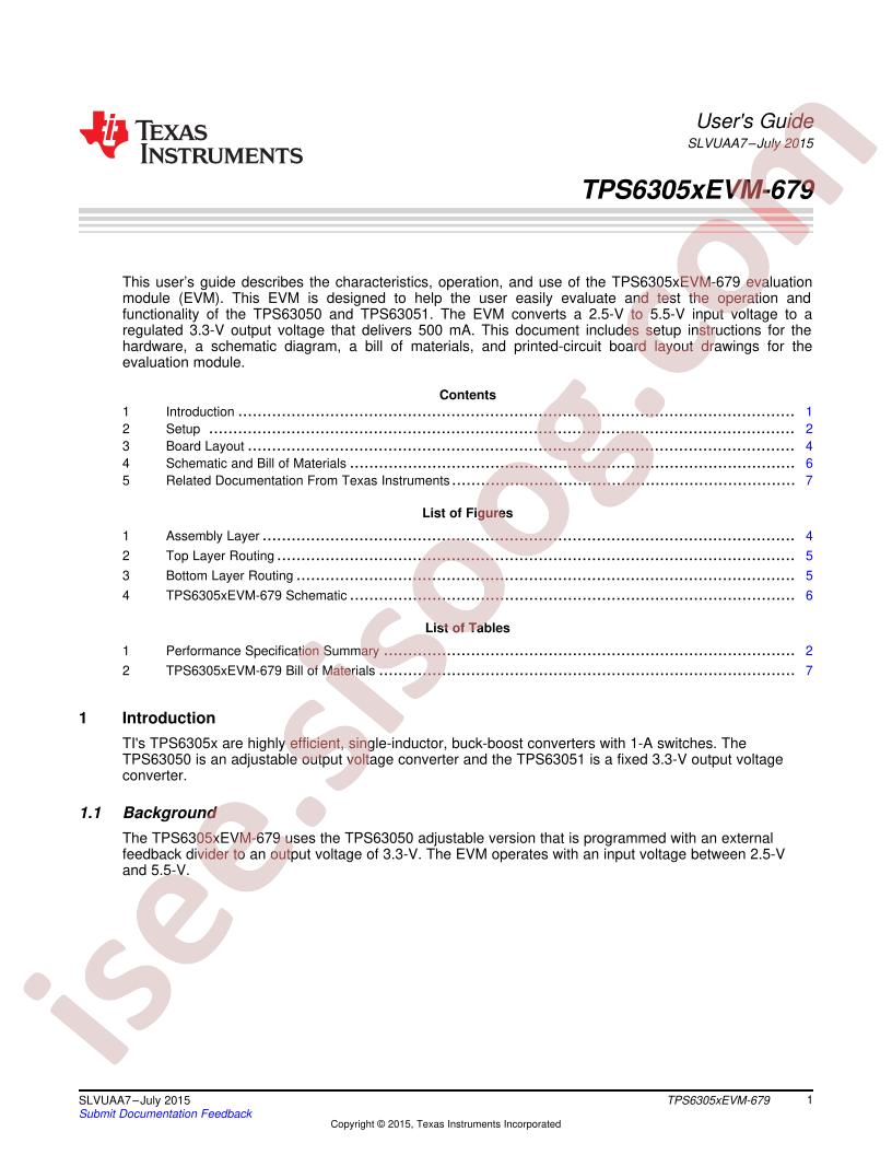 TPS63050EVM-679 User Guide