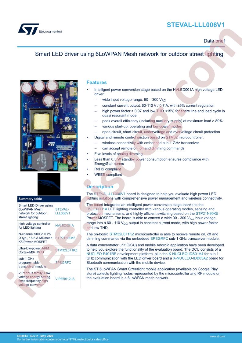 STEVAL-LLL006V1 Data Brief