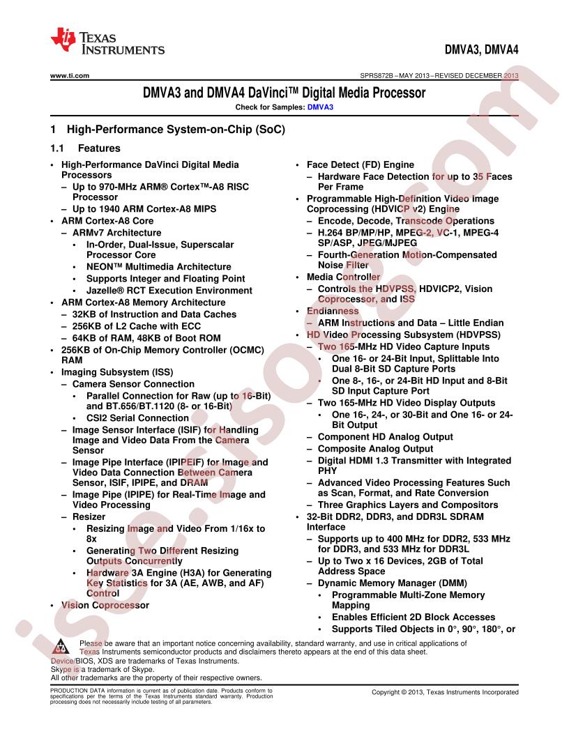 DMVA3, DMVA4 Datasheet