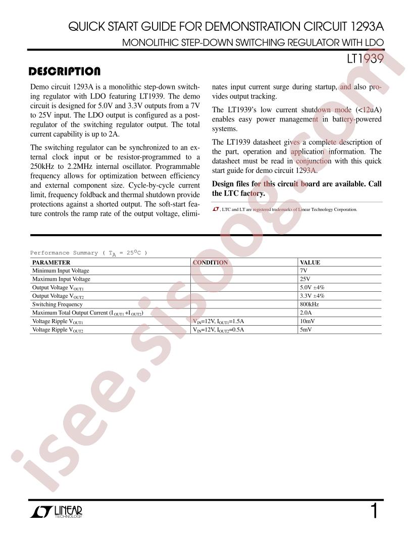 DC1293A Quick Start Guide