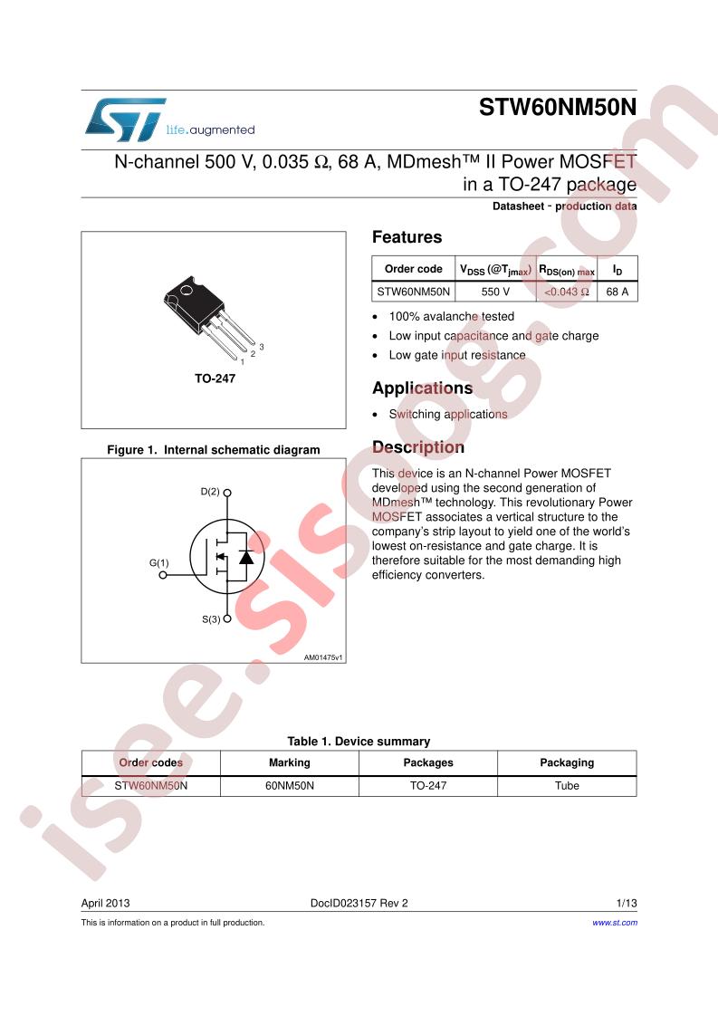 STW60NM50N