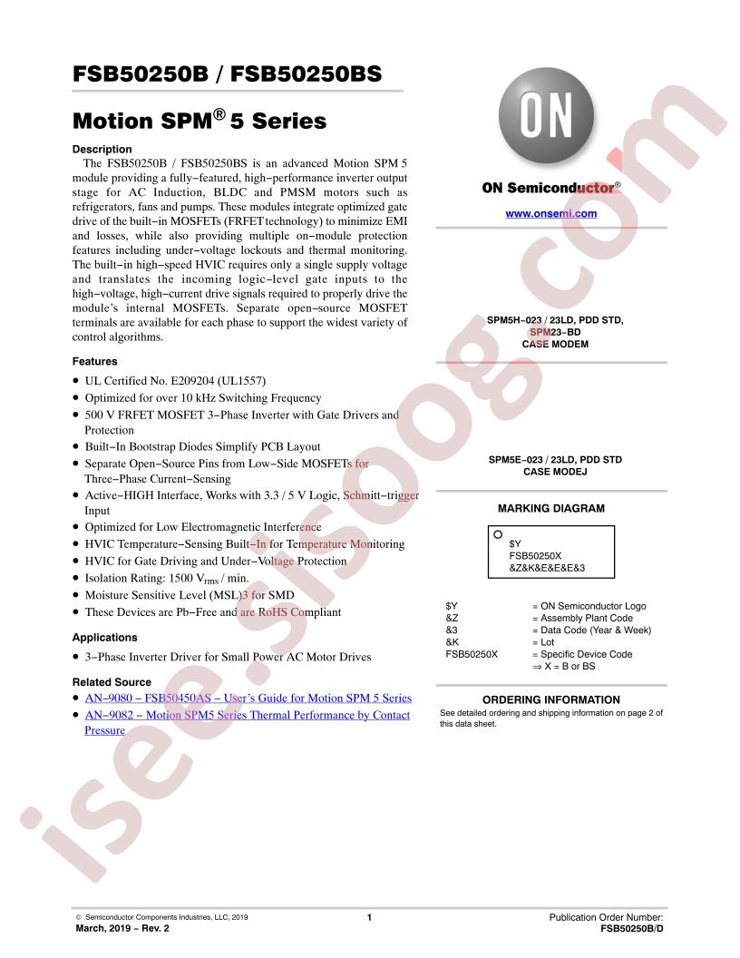 FSB50250B, FSB50250