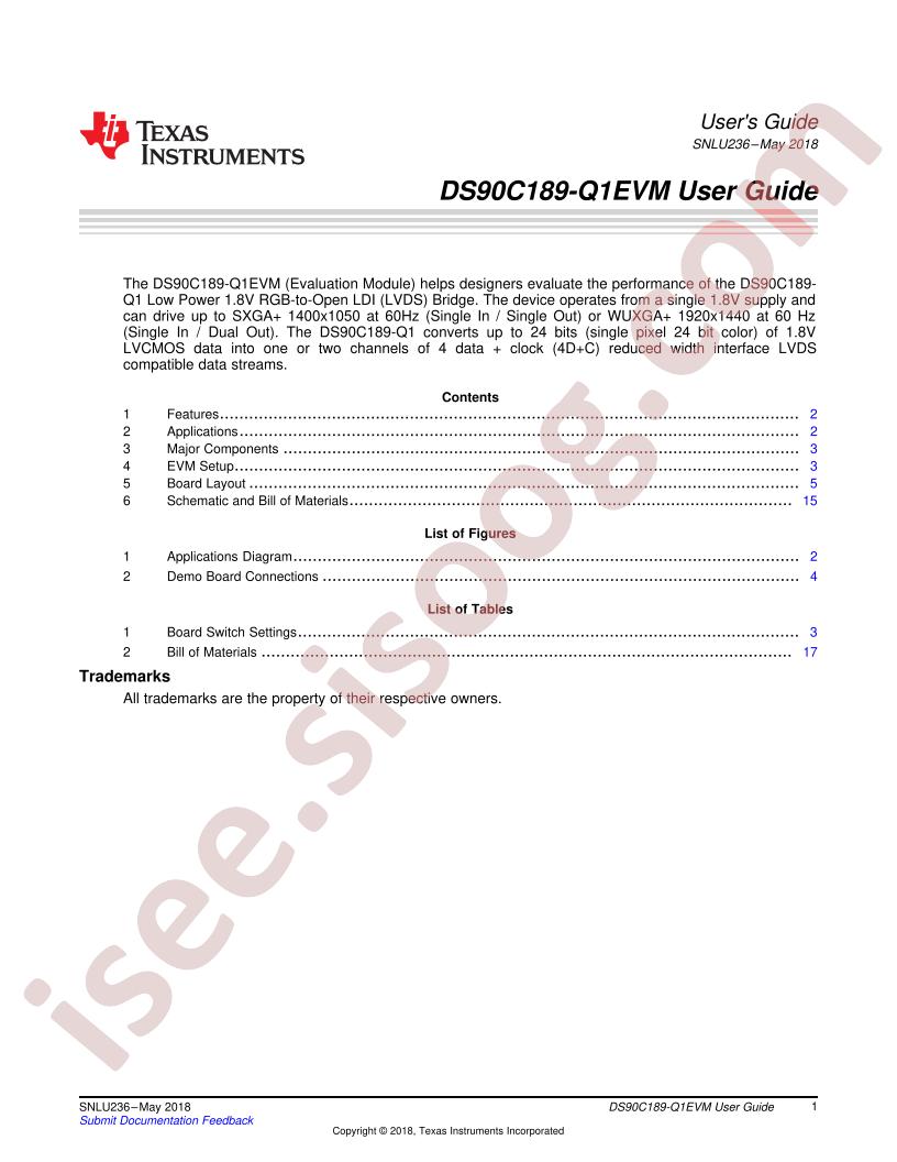 DS90C189-Q1EVM User Guide