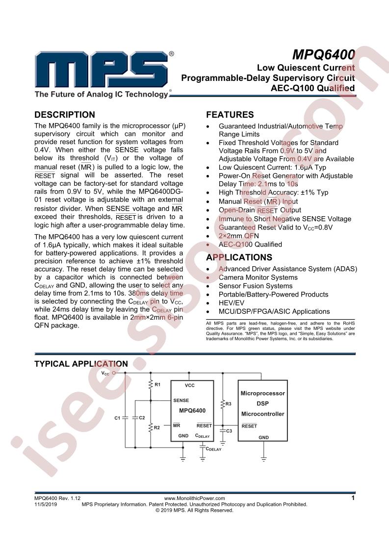 MPQ6400 Datasheet