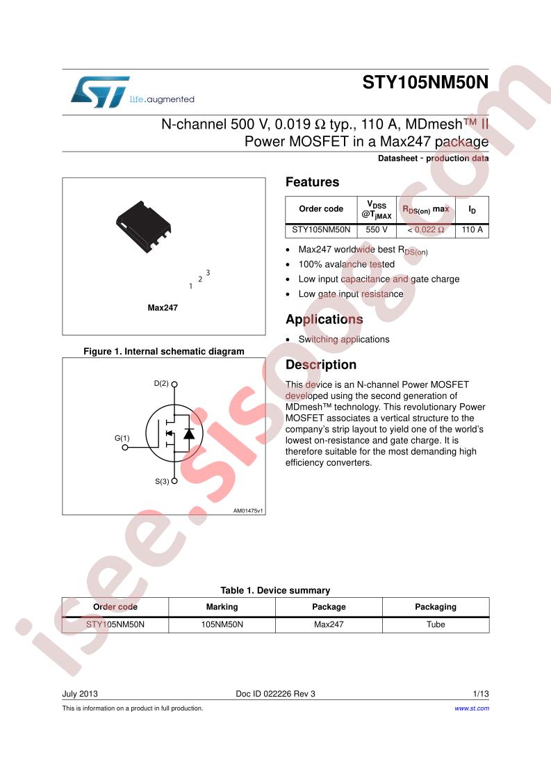 STY105NM50N