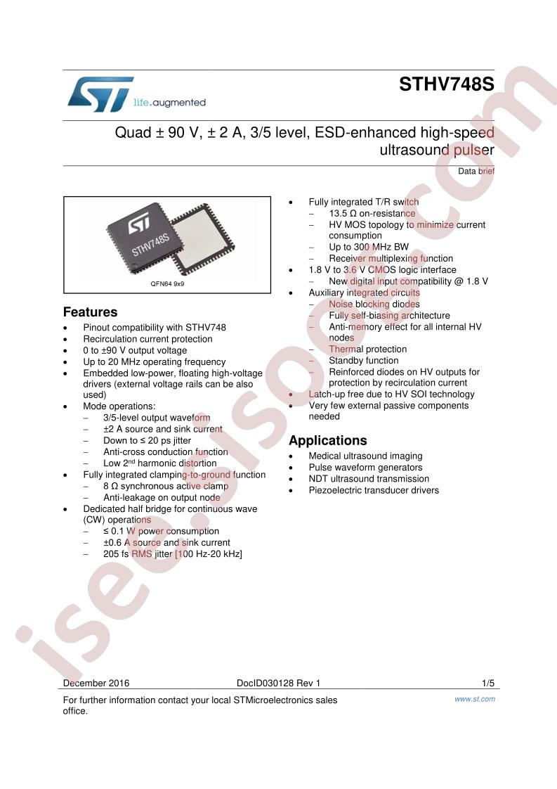 STHV748S Datasheet