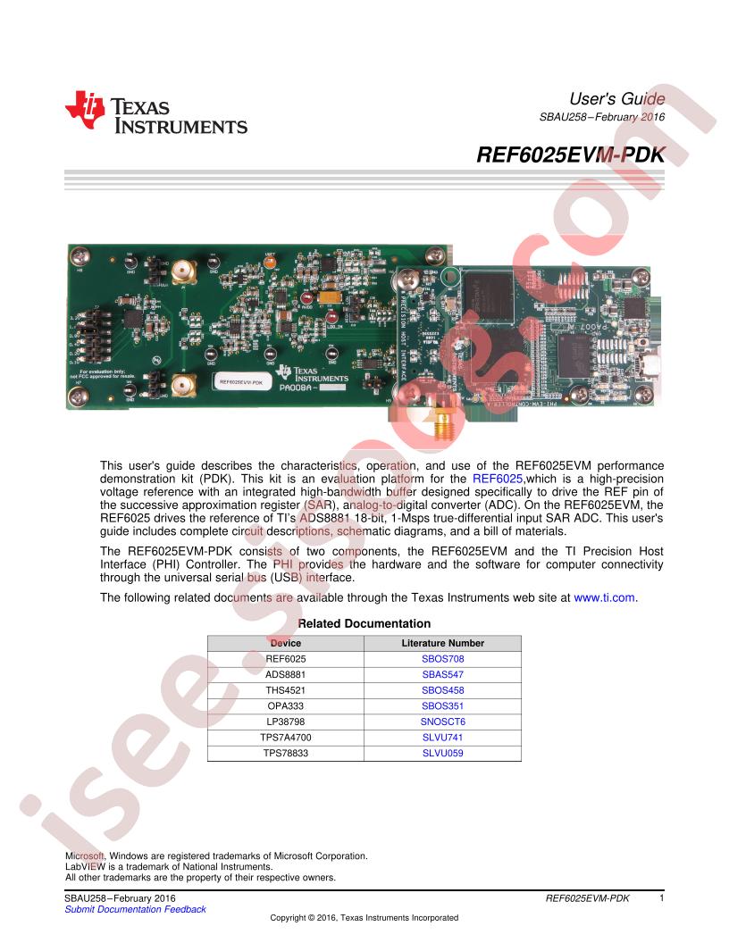 REF6025EVM-PDK User Guide