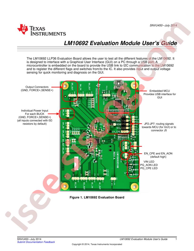 LM10692EVM User Guide