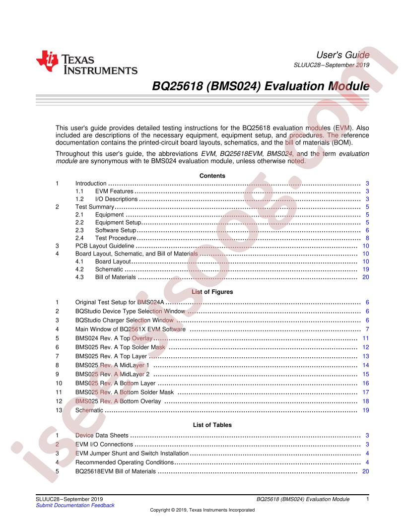 BQ25618 (BMS024) Eval Module User Guide