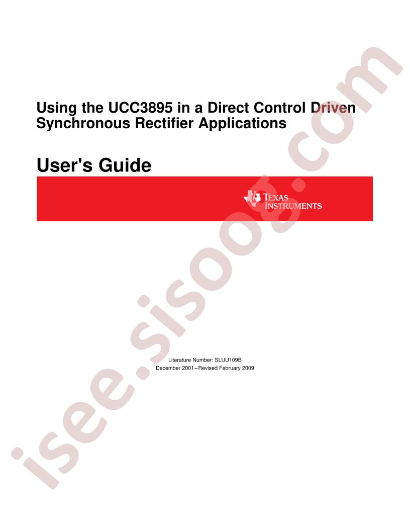 UCC3895EVM-001 User Guide
