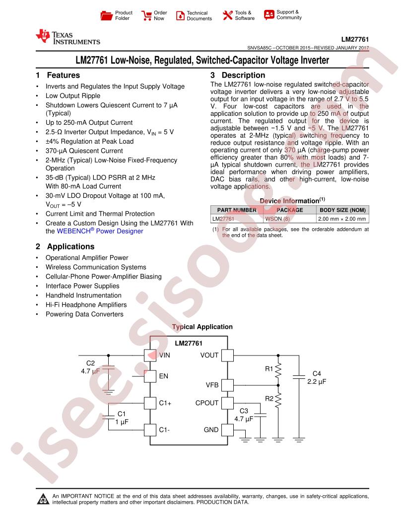 LM27761 Datasheet