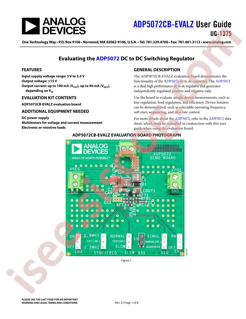 ADP5072CB-EVALZ Guide