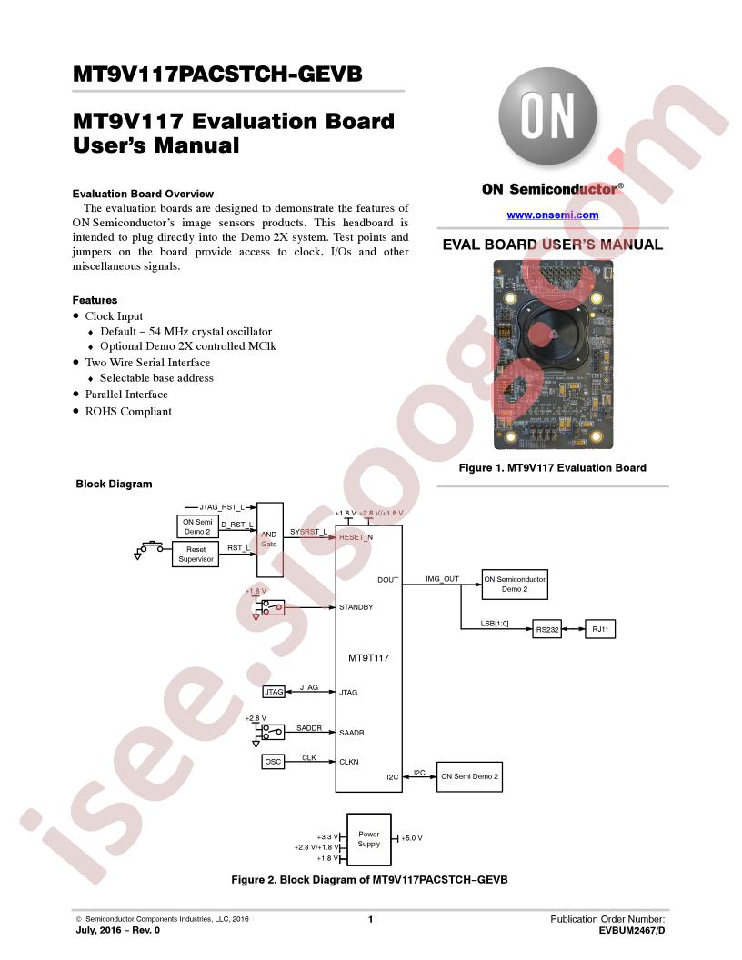 MT9V117PACSTCH-GEVB Manual