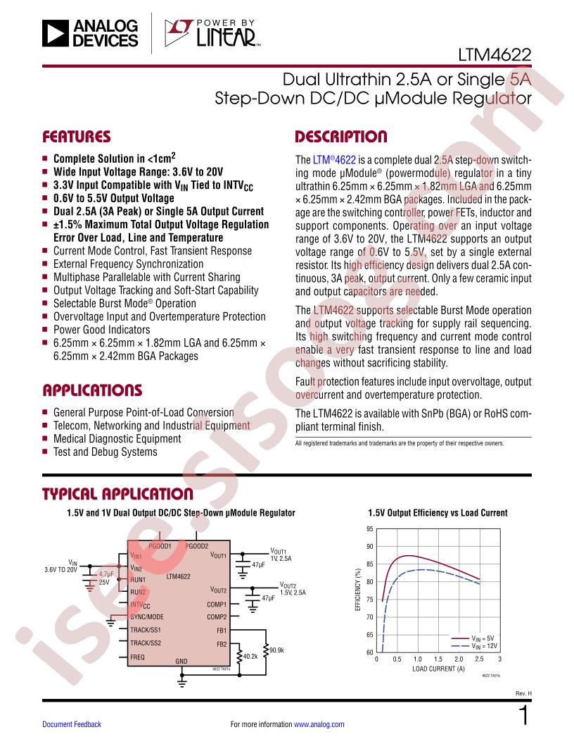 LTM4622 Datasheet