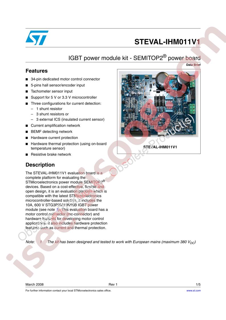 STEVAL-IHM011V1 Data Brief