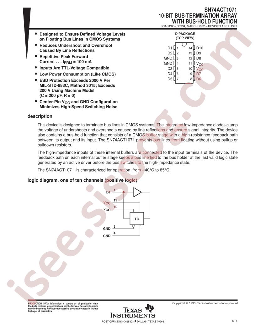 SN74ACT1071