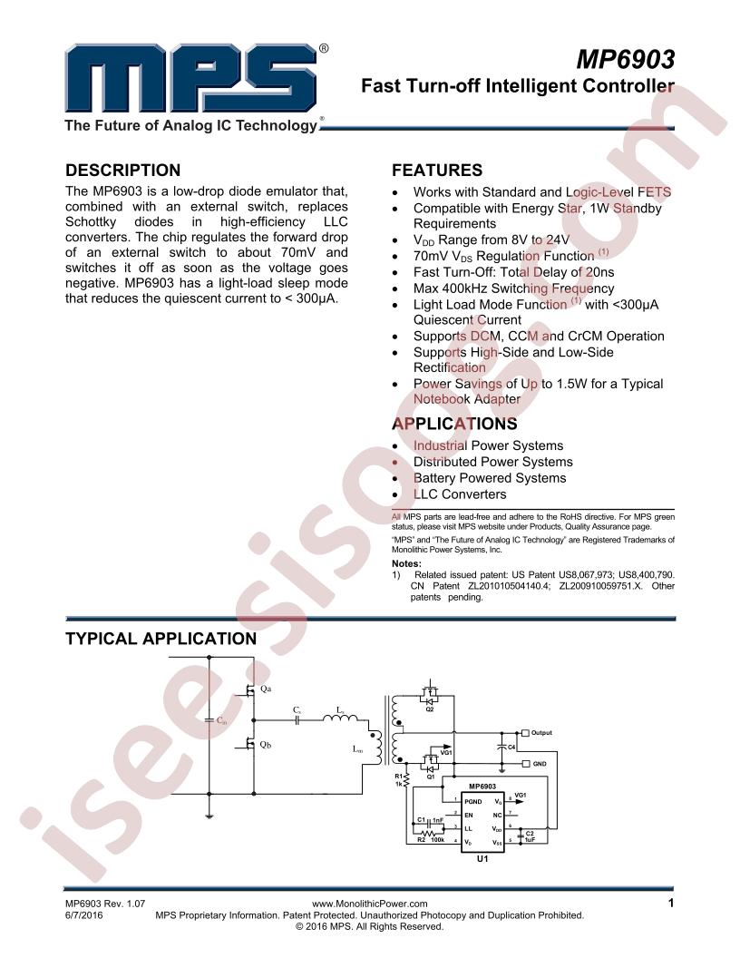 MP6903 Datasheet