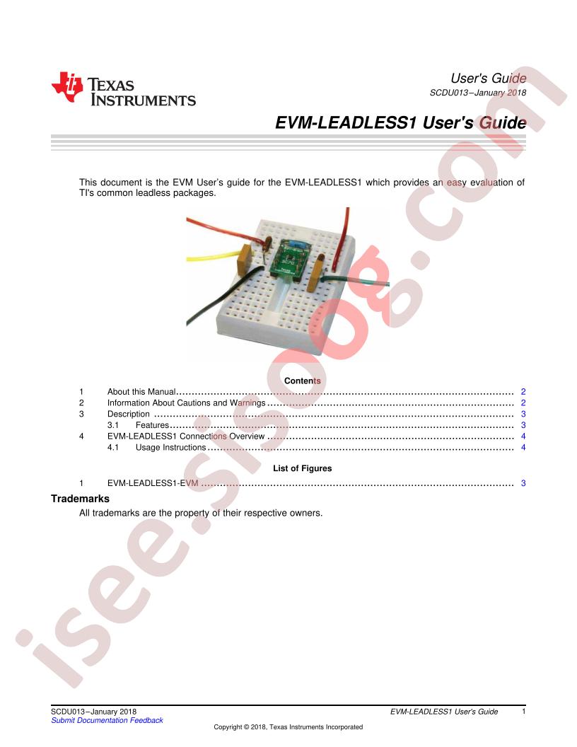 EVM-LEADLESS1 User Guide