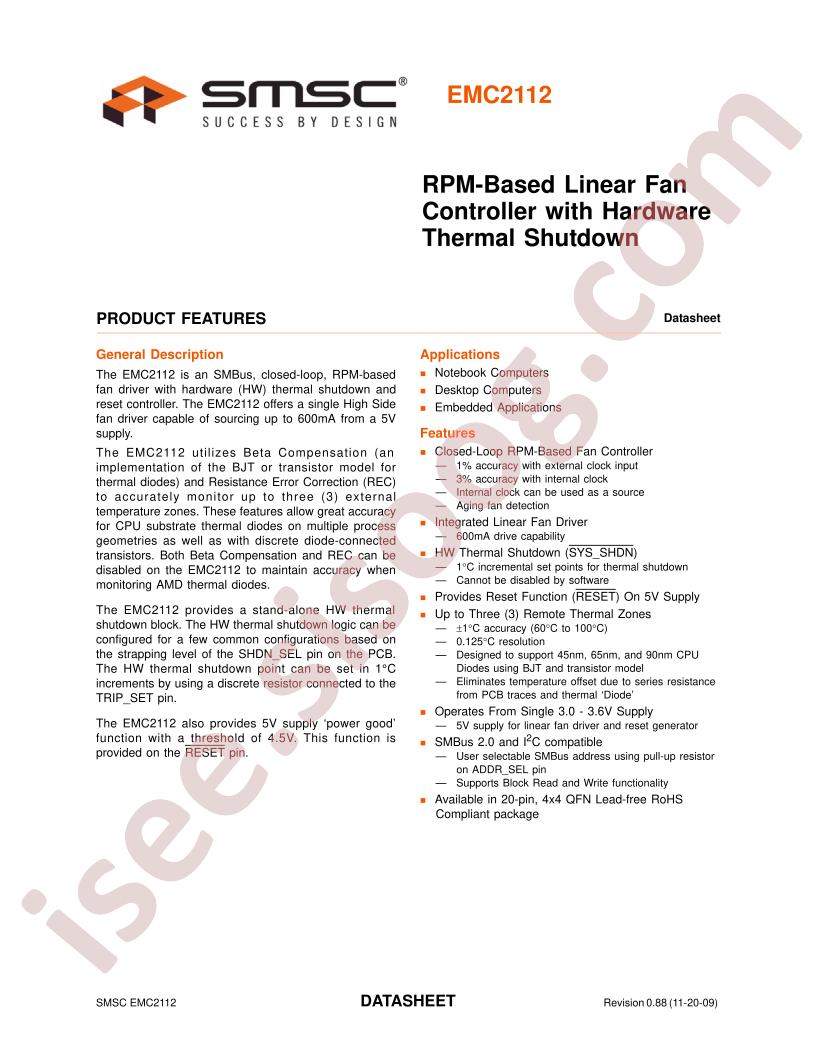 EMC2112 Datasheet