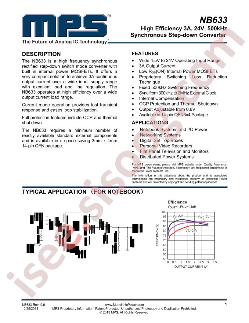 NB633 Datasheet