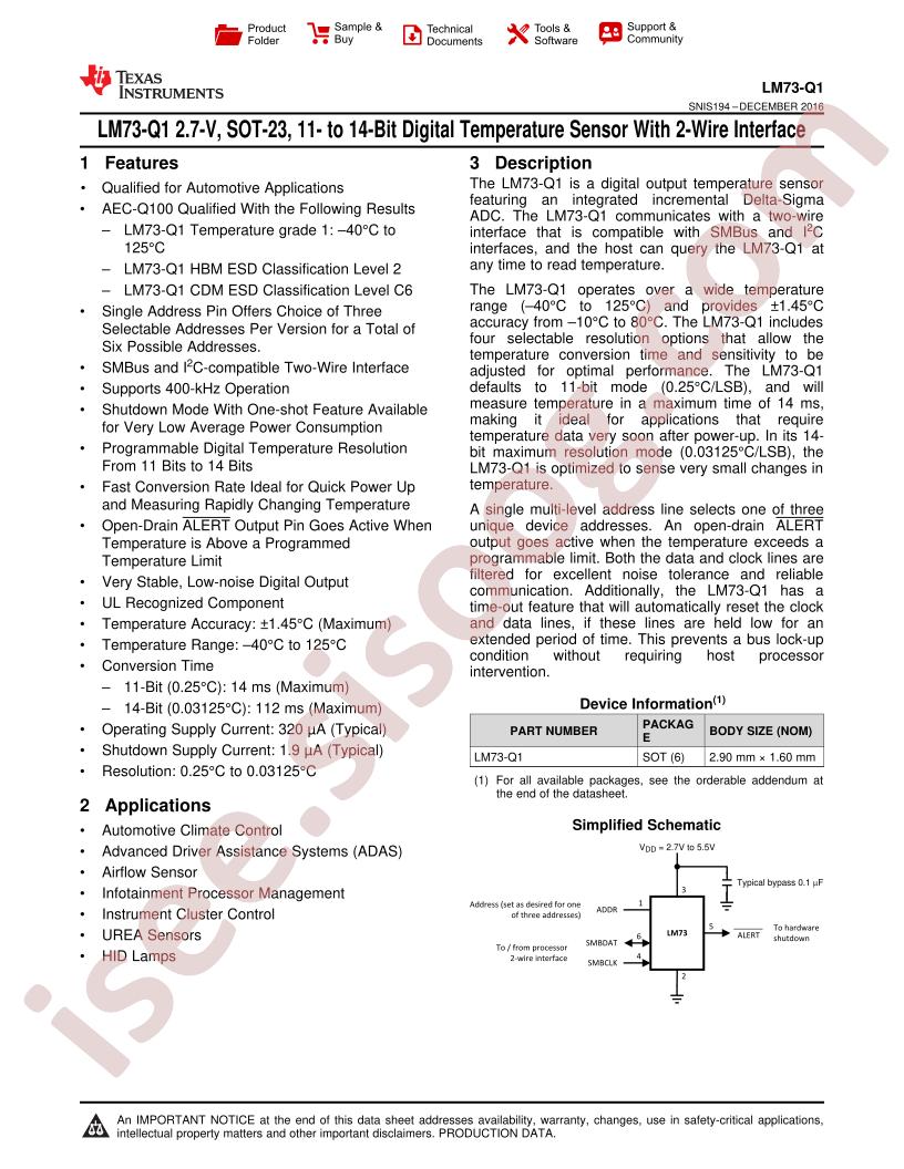 LM73CxQDDCRQ1 Datasheet