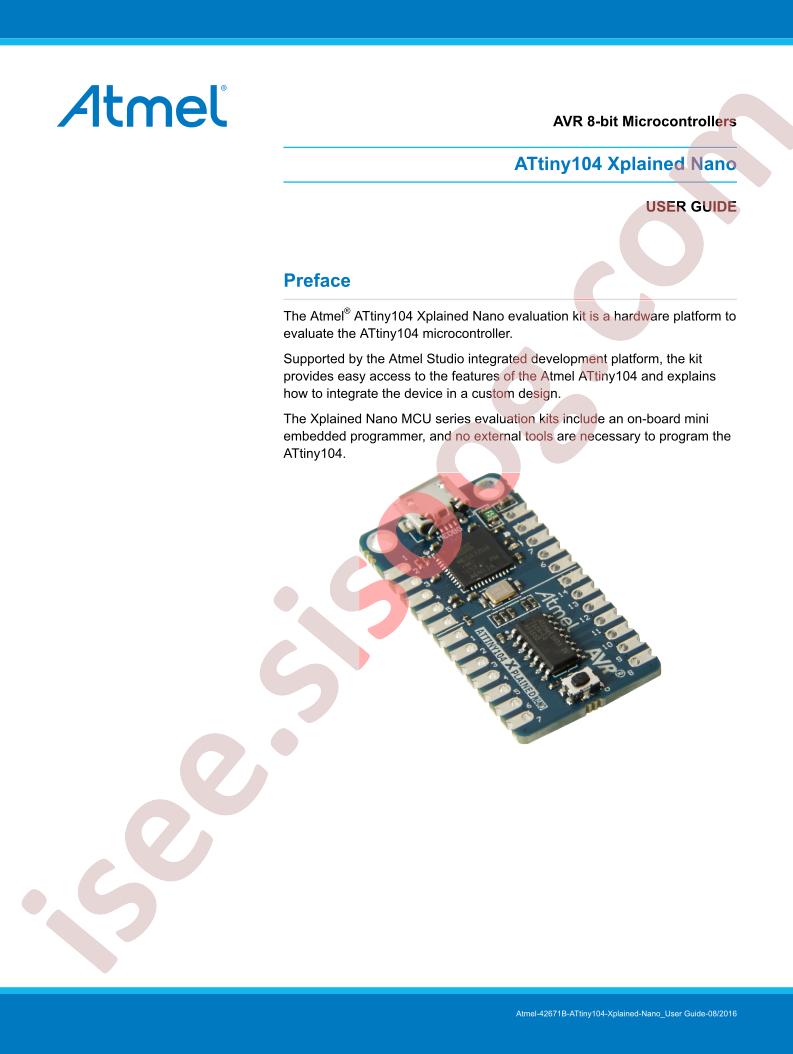 ATtiny104 Xplained Nano Guide