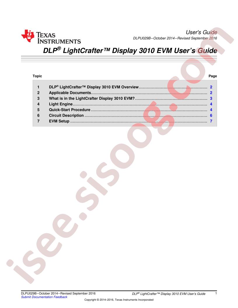 DLPDLCR3010EVM User Guide