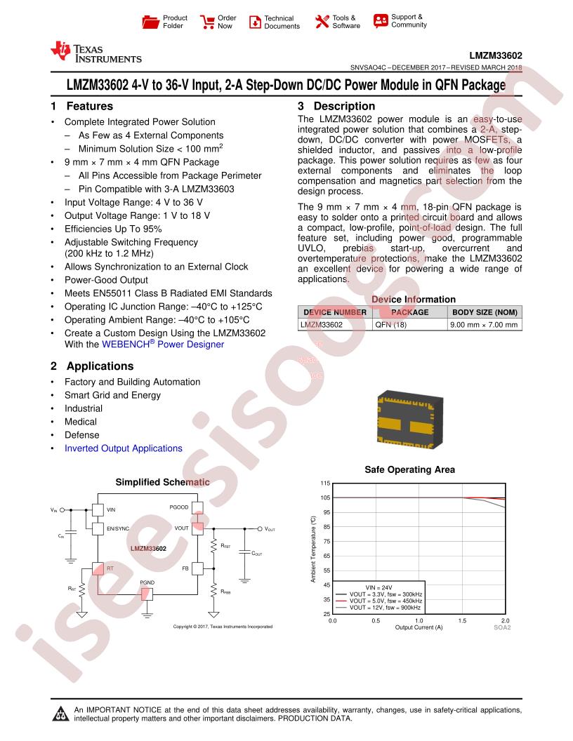 LMZM33602 Datasheet