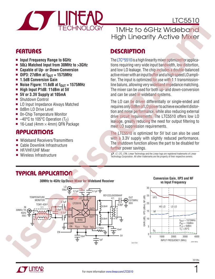 LTC5510 Datasheet