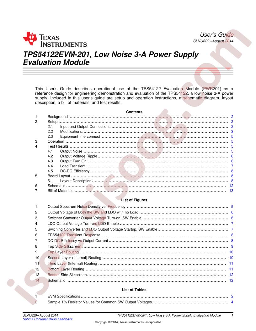TPS54122EVM-201 User Guide