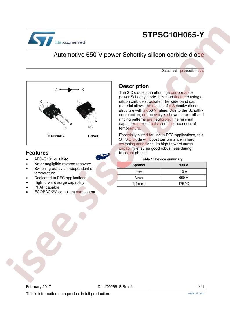 STPSC10H065DY