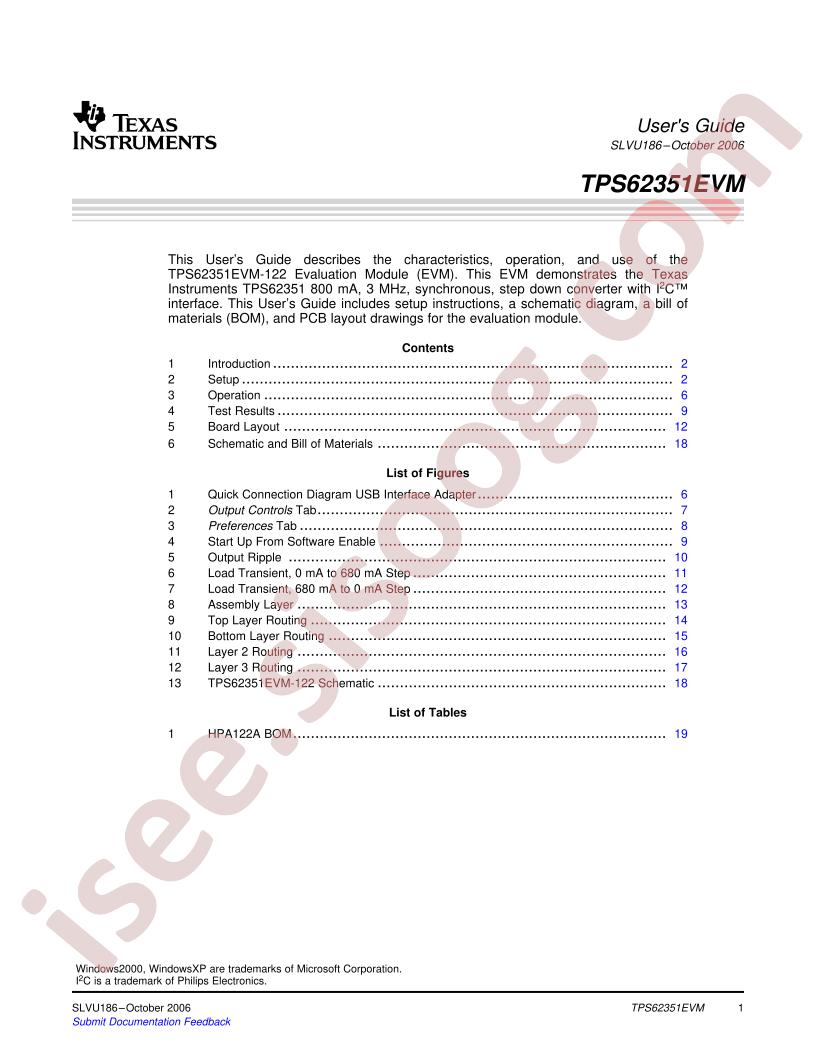 TPS62351EVM Guide