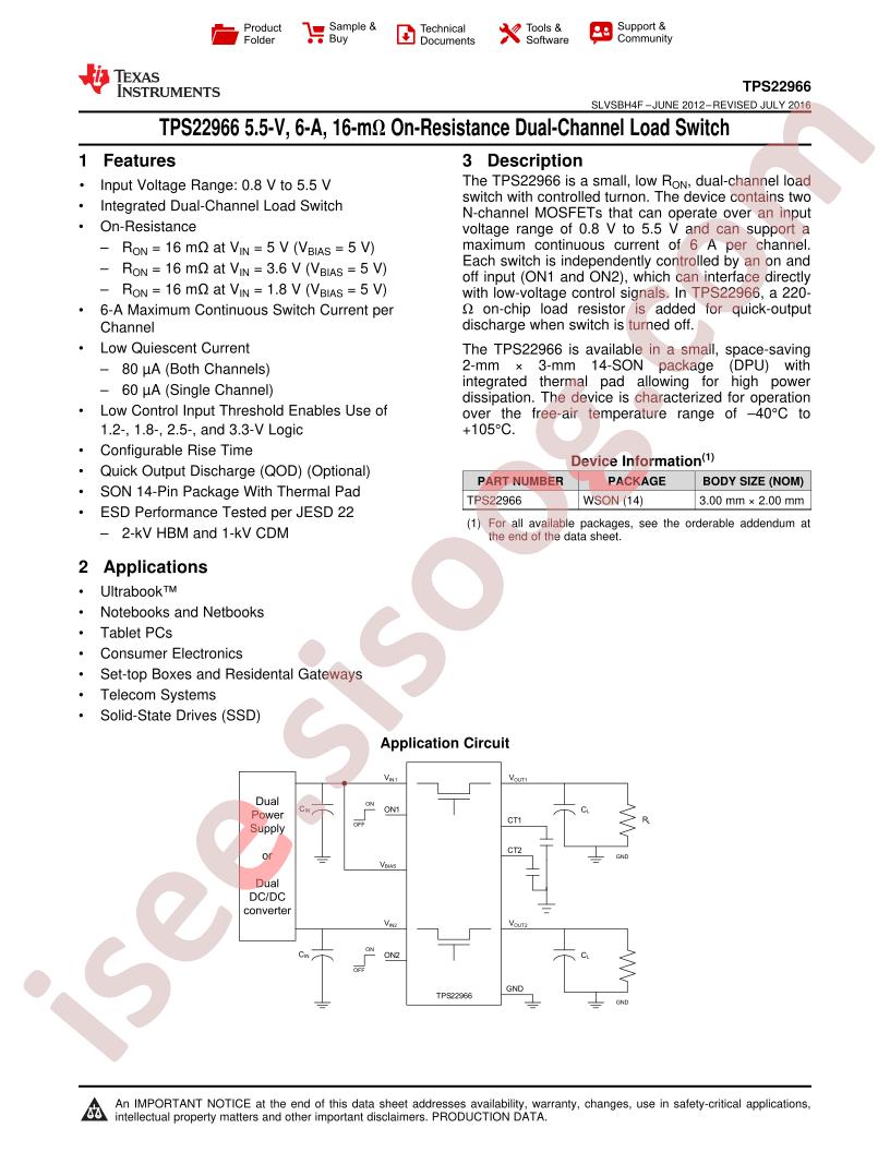 TPS22966 Series