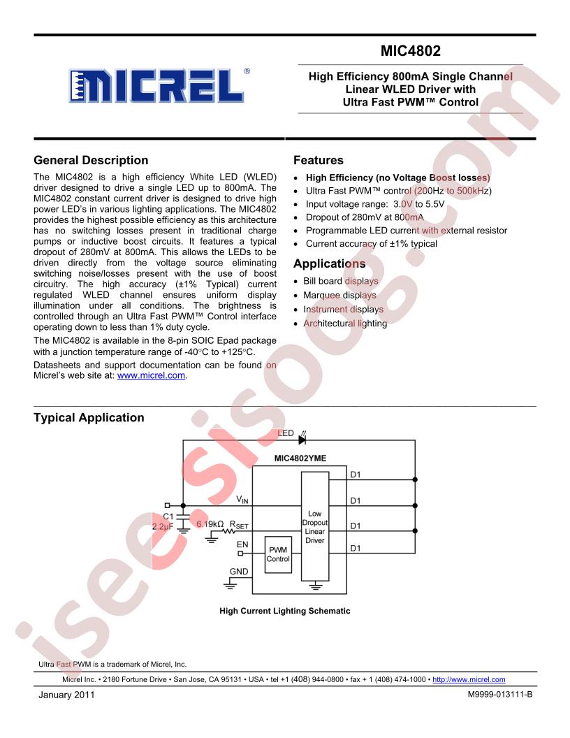 MIC4802 Datasheet