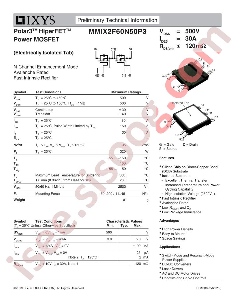 MMIX2F60N50P3