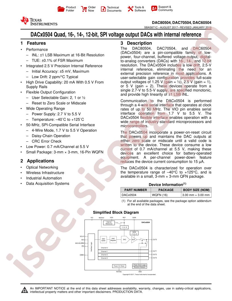 DACx0504 Datasheet