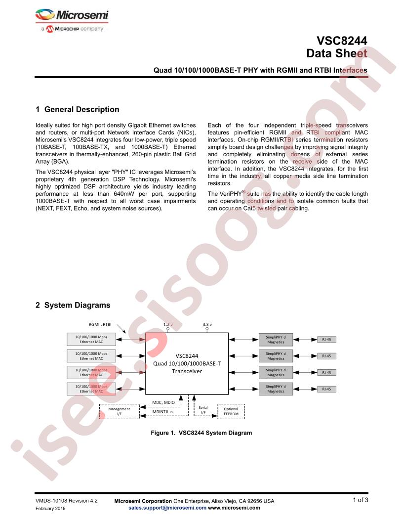 VSC8244 Datasheet