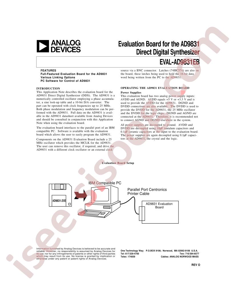 EVAL-AD9831EB