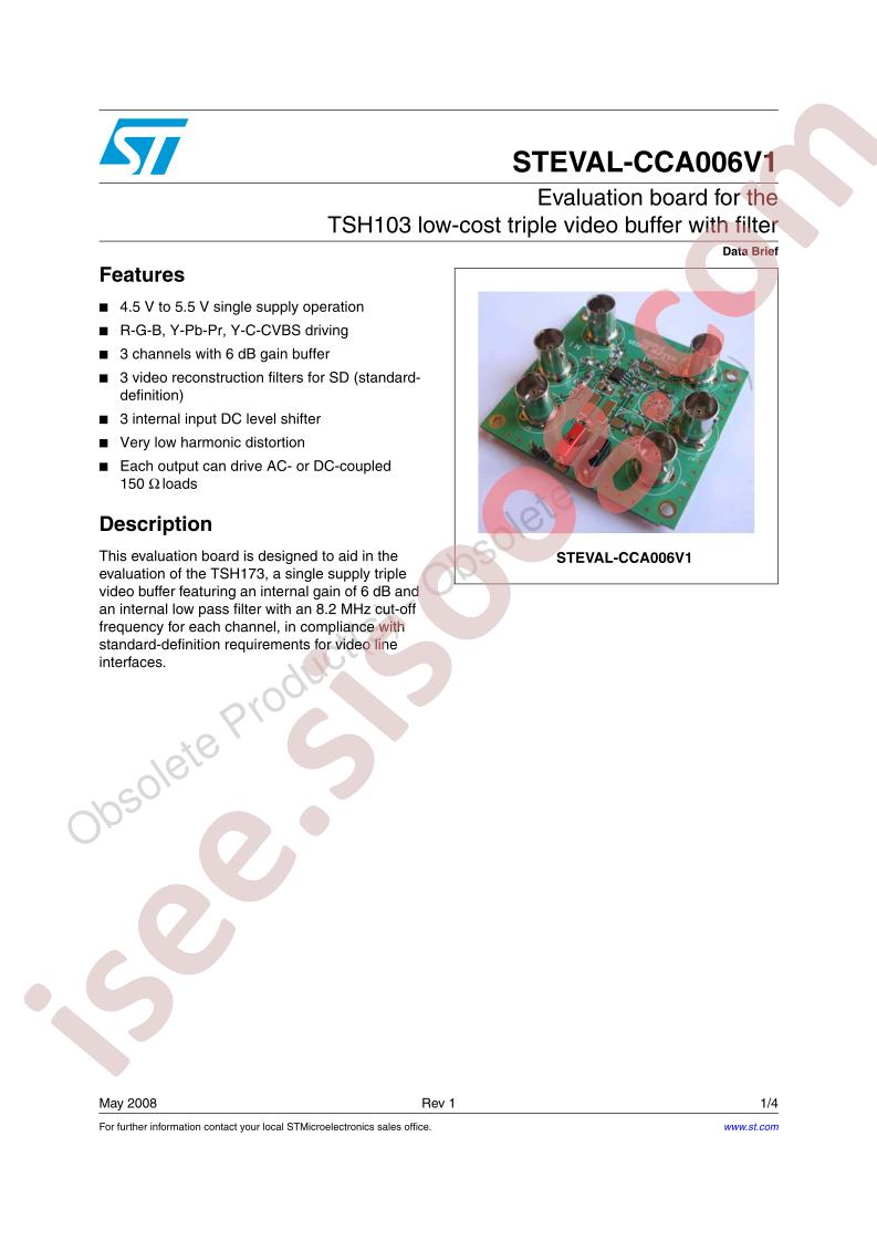 STEVAL-CCA006V1 Data Brief
