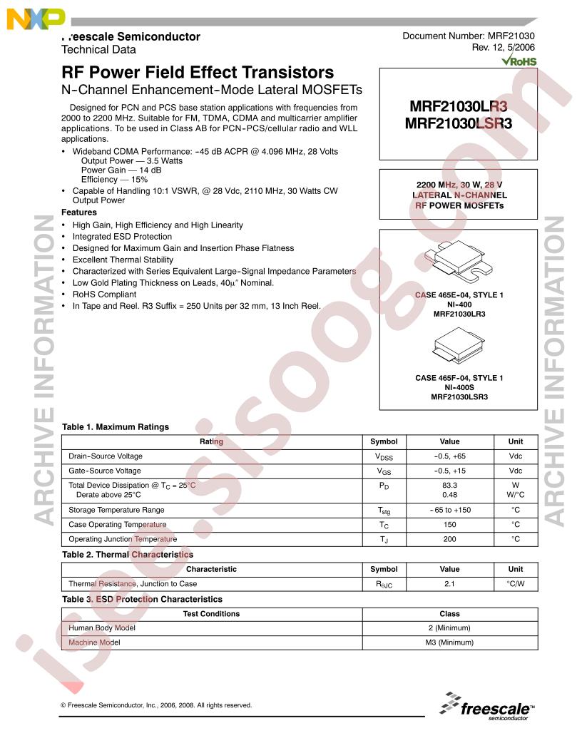 MRF21030 Series