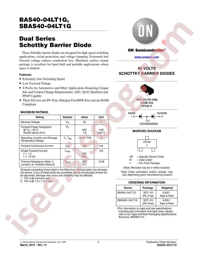 BAS,SBAS40-04LT1G