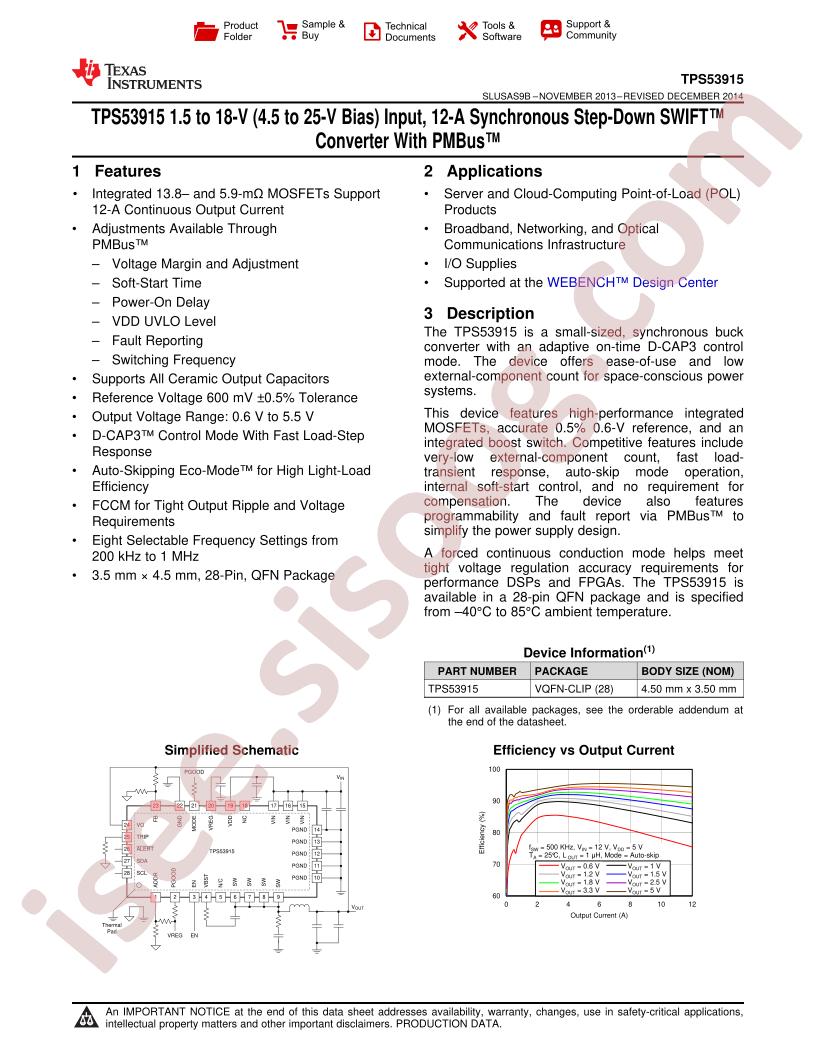 TPS53915 Datasheet